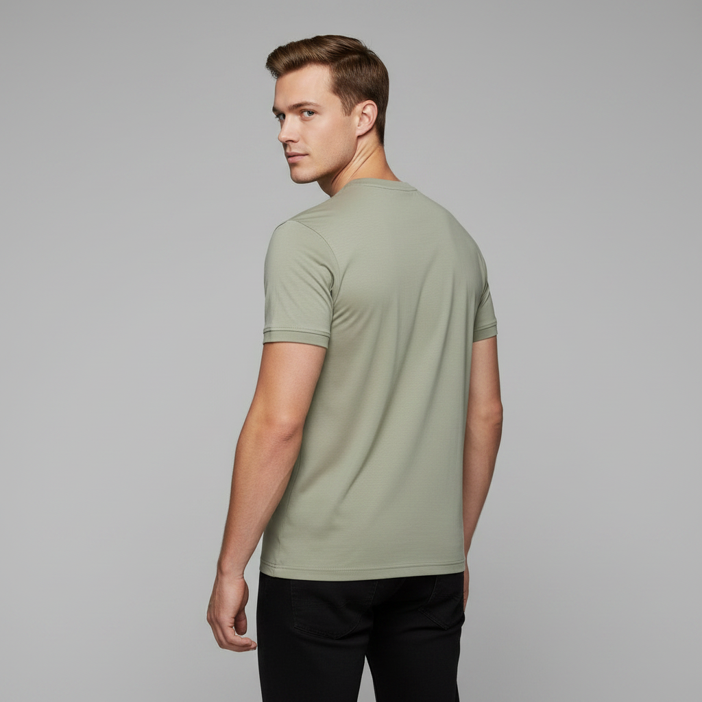 T-Shirt Homme Brillant En Coton Mercerisé | Coupe Slim