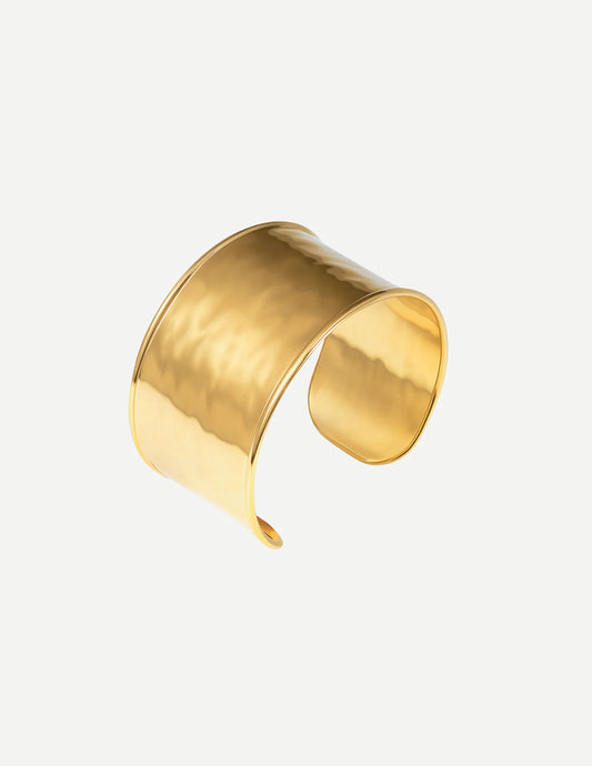 Theia Bangle | Adjustable Open Cuff Bracelet Gold Silver 0