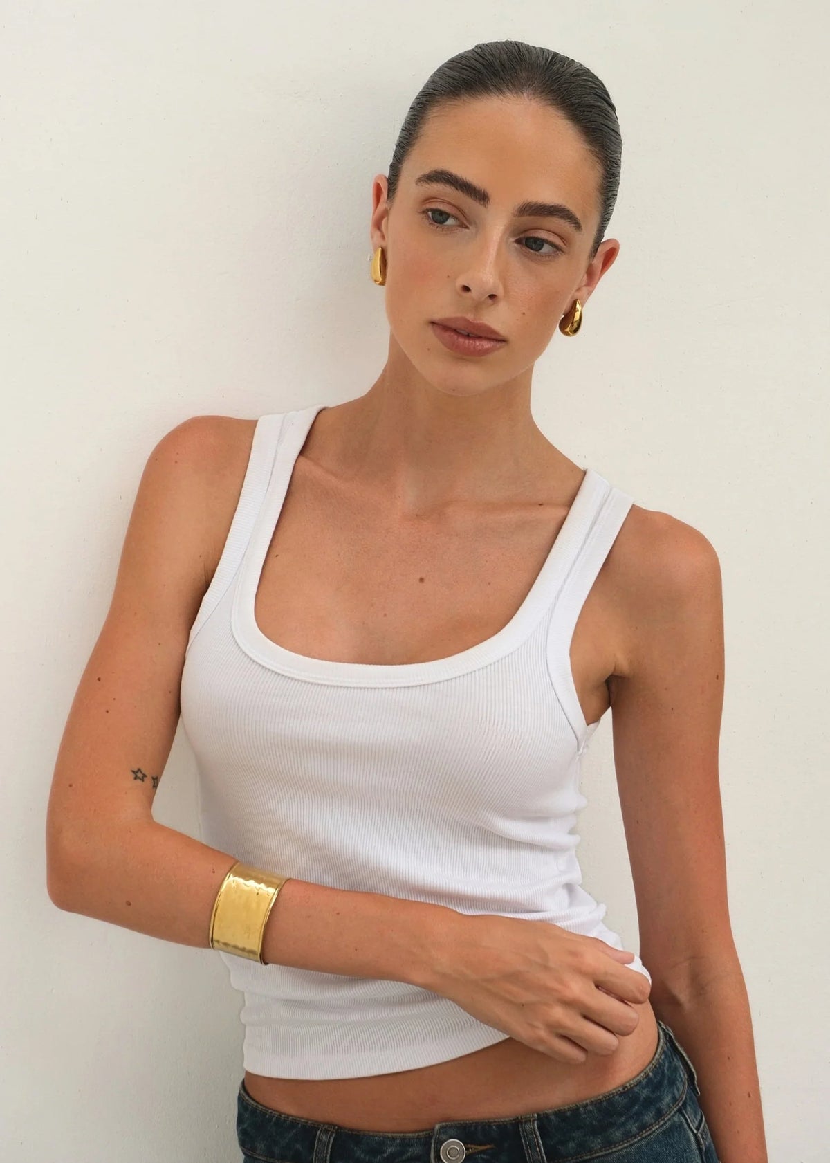 Theia Bangle | Adjustable Open Cuff Bracelet Gold Silver 2