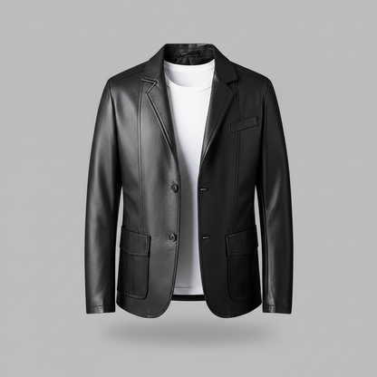 Veste Cuir PU Homme Classique | Blouson Similicuir Élégant