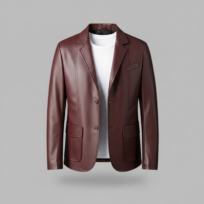 Veste Cuir PU Homme Classique | Blouson Similicuir Élégant