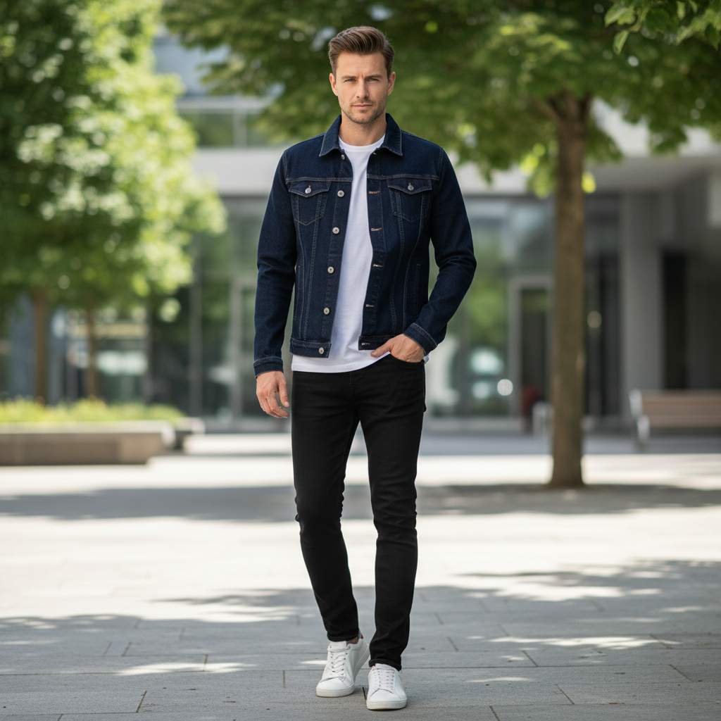 Veste en jean slim pour homme | Moderne et polyvalente