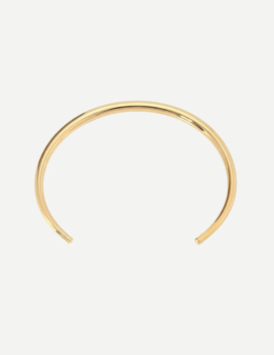 Vira | Gold Necklace Curved Open Back Minimalist Design 0